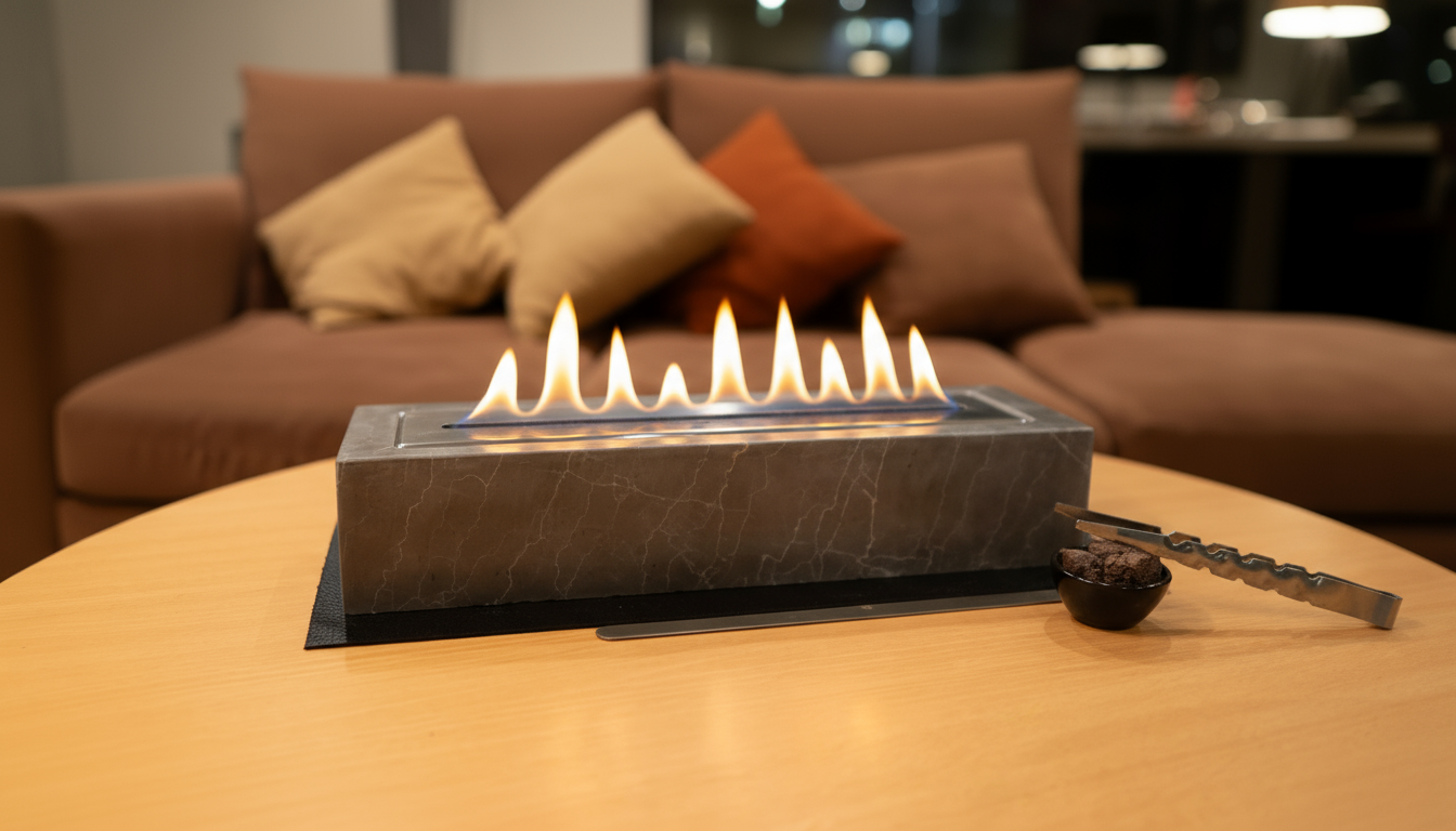 Large Marble Rectangular Fire Pit