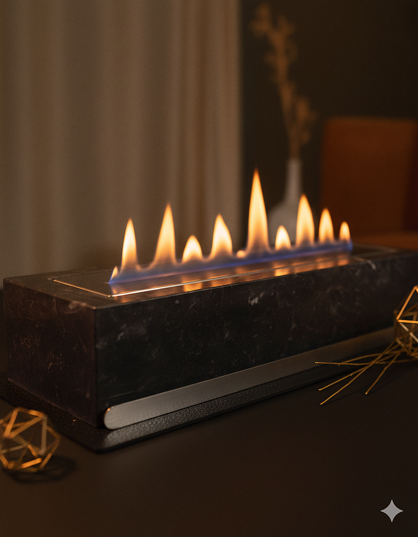 Large Marble Rectangular Fire Pit