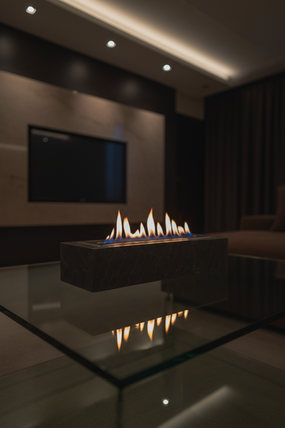 Large Marble Rectangular Fire Pit